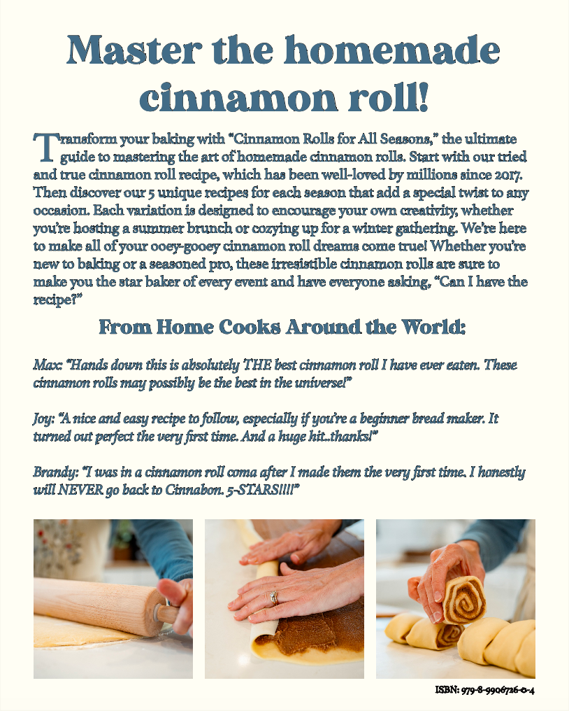 Cinnamon Roll Cookbook (Physical Copy)